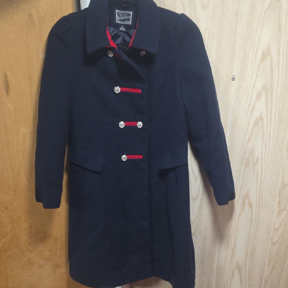 Rothschild Navy Jacket with Red Accent and Silver Trim